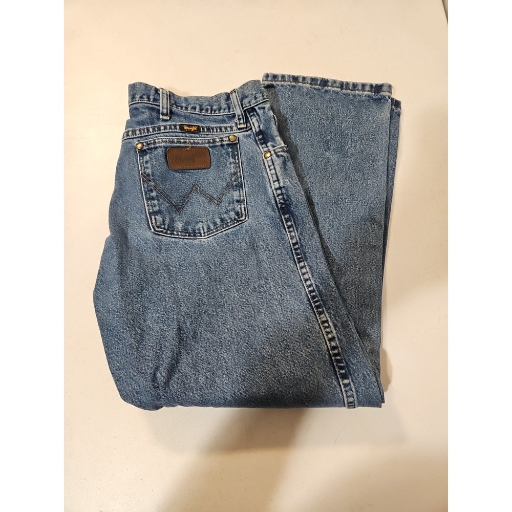 Wrangler 47MWZ Regular Fit Cowboy Denim Blue Jeans Mens 38x30‎ Rodeo (1390